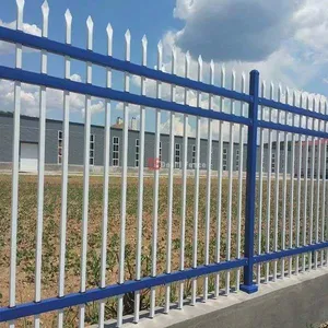 Hot Sale 6ft Black Powder Coated Metal Steel or Aluminum Tubular Fencing 3 Rail Style for Home Security Low Maintenance thumbnail-1