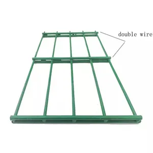 Double Horizontal Wire Mesh Fence 2D Double Wire Fence High Rigidity Security Fencing for Villa and Community thumbnail-5