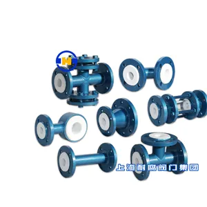 Carbon Steel Four-Way Fluorine Lined Sight Glass Fluorine Lined Cross Mirror, Fluorine Lined Pipe Accessories thumbnail-1