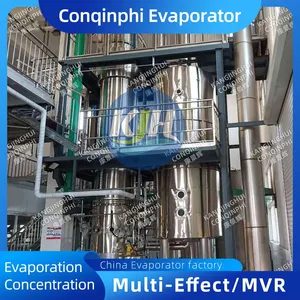 Triple-effect Vacuum Evaporator High Efficiency 500L/h 304 Stainless Steel PLC Control for Continuous thumbnail-2