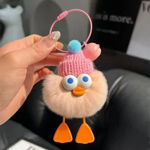 Cartoon Fluffy Doll Car Key Pendant thumbnail-2