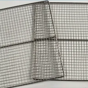 Square Stainless Steel Grill Mesh With Double Handles for BBQ and Drying Applications thumbnail-2