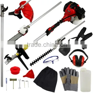 Garden Hedge Trimmer 5 in 1 Petrol Strimmer Chainsaw Brushcutter Multi Tool 52cc thumbnail-1