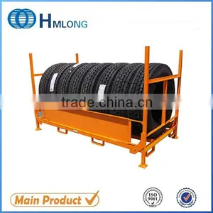 Stackable Auto Warehouse Metal Mobile Tire Rack thumbnail-4