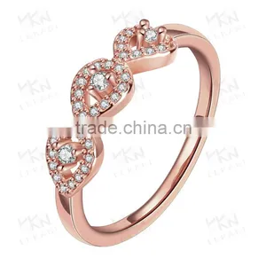 2015 New Model Cluster Stone Saudi Arabia Gold Platinum Wedding Ring Price thumbnail-1