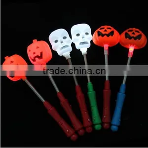 Halloween Pumpkin/Skull LED Light Stick Flash Glow PVC Fluorescence Sticks With Shaking Spring Party Decoration thumbnail-1