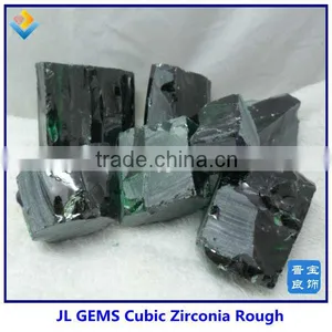 Green Cubic Zirconia Rough Uncut Synthetic Diamond For Sale Online thumbnail-1
