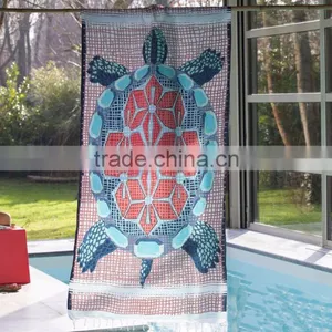 Wholesale Custom Funky Print Microfiber Beach Towel thumbnail-3