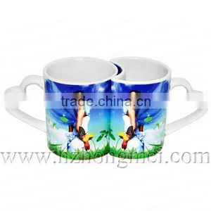 DIY 2015 New Hot Selling Plain Ceramic Lover Heat Transfer Mug Coating Cup thumbnail-5