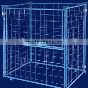 Folding Wire Mesh Container/ Stackable Storage Cage/ Metal Basket thumbnail-2