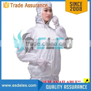 Antistatic ESD Clean Room Polyester Clothing Overcoat Smock Lab Coat Uniform Workwear Suit thumbnail-3