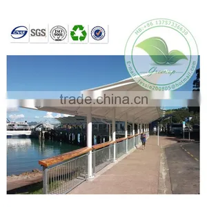 High Quality White PVC Coated Waterproof Membrane Tensile Structure thumbnail-1