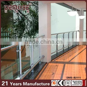 2014 New Design Stainless Steel Glass Railing Post With Glass Railing Fittings Wholesale Glass Stair Railing thumbnail-1