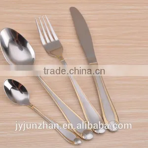 24pcs Gold Plated Flatware With Shelf and PVC Box Made by Stainless Steel and Competitve Price thumbnail-4