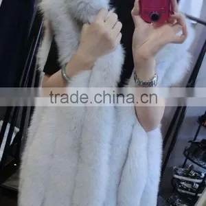 Factory Directly Wholesale Price Fashion Fox Fur Vest /real Fox Fur Vest thumbnail-1