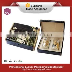 Chinese Antique Wooden Hand Painted Boxes Nature Wood Tea Box WH-0385 thumbnail-2