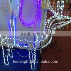 LED Rope Light Motif 3D -Deer Moving Motif Lights,reindeer Christmas Lights thumbnail-1
