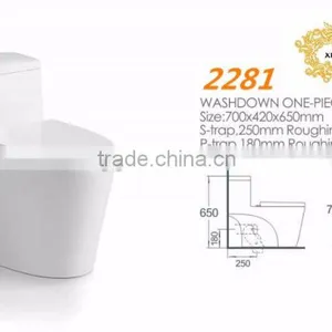 Washdown wc Toilet Biow With S-trap or P-trap One Piece Toilet Set thumbnail-2
