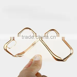 Luxury Clear Crystal Chrome Side Soft TPU Case Cover For Apple IPhone 6s Plus thumbnail-1
