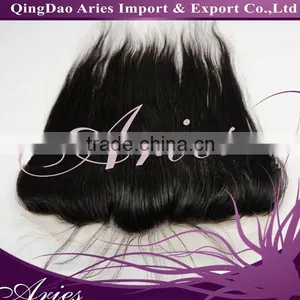 100% Brazilian Virgin Human Hair Lace Frontal Closure Straight Hair 13"x4"natural thumbnail-1