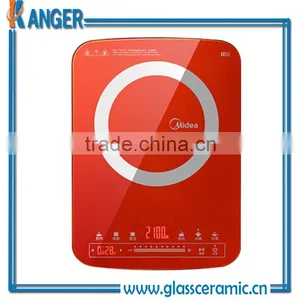 Red Glass Charger Plate Thermal Resistance Tinted Glass for Cooker thumbnail-3