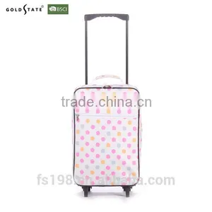 2016 Pink Luggage With Dot Convenient 16'' Printing Trolley Luggage thumbnail-1