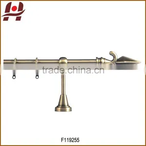 F119255 Metal Iron Aluminium Stainless Steel Brass Plated Plain Twisted Extensible Telescopic Window Curtain Poles Rods Pipes thumbnail-1