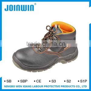 Anti-Puncture Slip Top Smooth Leather Toe Cap Safety Shoes thumbnail-1