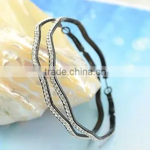 ER17108 Black Anodized Earrings , Crystal 2015 Fashion Big Earring thumbnail-3