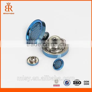 Fashion Blue Shirt Button Rivets Jean Jacket Metal Buttons thumbnail-1