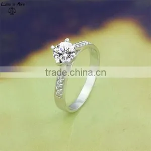 2015 New AAA Zircon Micro Inlay Wedding Ring 925 Engagement Ring thumbnail-2