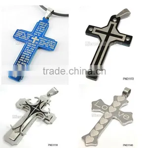 2015 New Jewelry Wholesale Western Cheap Stainless Steel Cross Pendant thumbnail-1