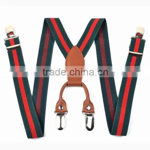 High Quality Genunine Leather Fittings Kids Suspender Clips thumbnail-3