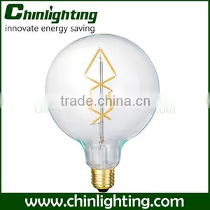 UL LED Filament G125 Bulb G95 Decorative Pendant Filament Bulbs 6w G95 Globe Edison Filament Bulb thumbnail-1