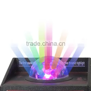 Dance Club Speaker 10 Inch Active Wooden Speaker Box With Colorful Light thumbnail-2