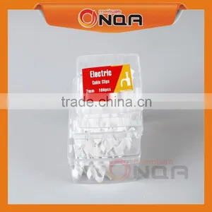Cable Clips Wire Hammer Nail Wall Clip /Plastic Nail Hook Cable Clip 6mm thumbnail-4