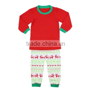 Wholesale New Fashion Girl Christmas Pajamas Christmas Set Pajamas Red Christmas Pajamas thumbnail-1