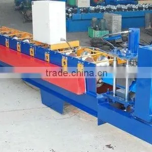 Hydraulic Cutting Roof Ridge Cap Roll Forming Machine With PLC Control System thumbnail-1