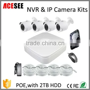 ACESEE PoE NVR CCTV Kit 4CH POE NVR Kit With 2TB HDD 4pcs 1080P IP Cameras thumbnail-1