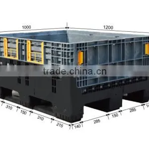1200x1000x590 mm Collapsible Pallet Box, Collapsible Plastic Pallet Box thumbnail-1