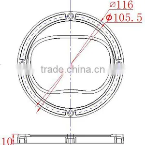 LED Glass Lens for Street Light 92mm KC92-3 thumbnail-3