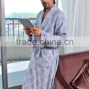 100% Cotton Hotel Brilliant Men Bath Robe thumbnail-1