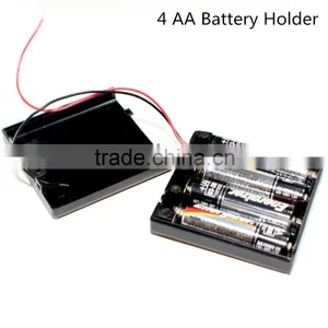 Battery Tray 4 AA Stud and Socket 4AA Plastic Battery Holder Plastic Battery Case thumbnail-1