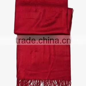 Burgundy Viscose Pashmina Scarf thumbnail-2