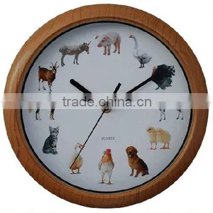 10 Inch Plastic Hourly Animal Sound Wall Clock thumbnail-1