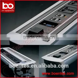 Silver Motorized Conference Table Cable Management for Office Equipment thumbnail-1