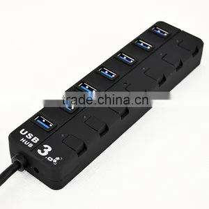 High Capacity Usb Por Hub, 7 Port Usb Hub 3.0 With Individual On/off Switches and LED Lights for Computer Accessories thumbnail-1