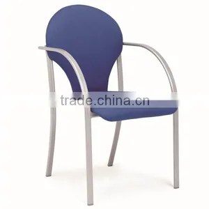 Hot Sale Metal Frame Stacking Dining Room Furniture, Restaurant Chair thumbnail-2