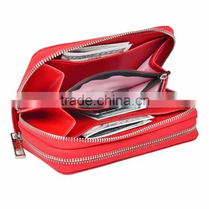 Multifunction Leather Wallet for Mobile Phone With Leather Card Holder Woman Clutch Bag thumbnail-2