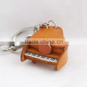 Handmade Leather Piano Key Chain thumbnail-1